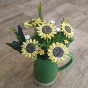 Egyedi kerámia virág kompozíció 'Freedom ceramic flower composition'
