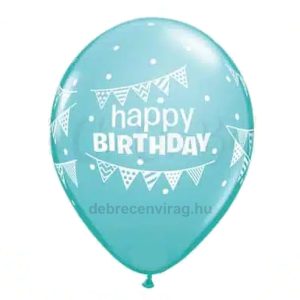 'happy BIRTHDAY' kék lufi