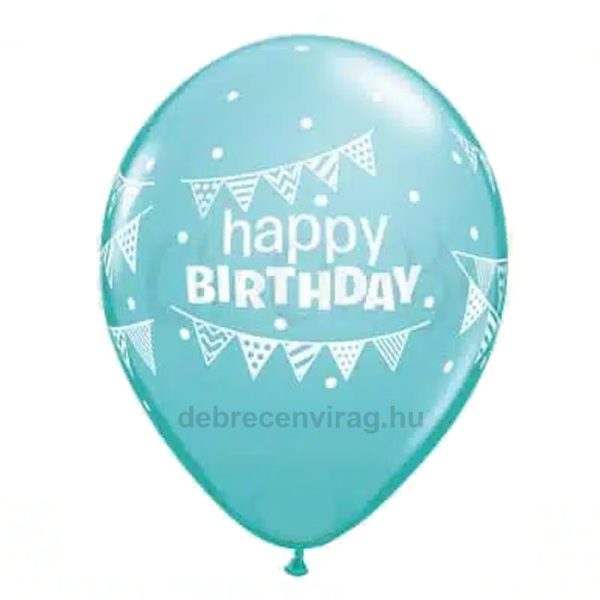 'happy BIRTHDAY' kék lufi
