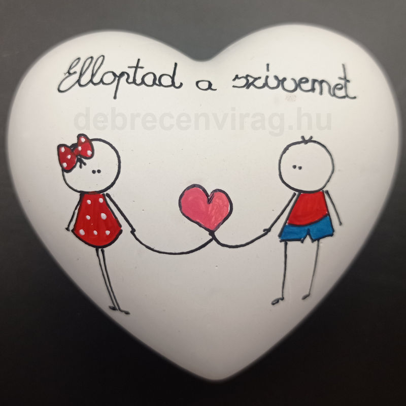 Gipsz szív "Elloptad a szívemet"