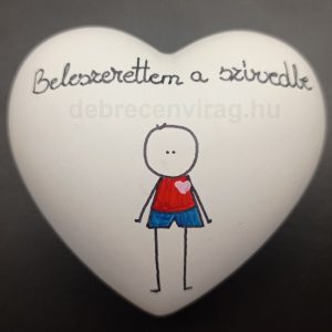 Gipsz szív "Beleszerettem a szívedbe"