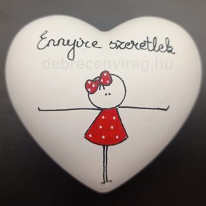 Gipsz szív "Ennyire szeretlek" (lány)