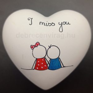 Gipsz szív "I miss you"