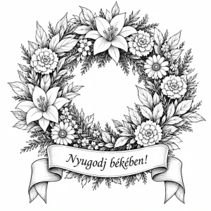 Egyedi koszorú 'Freedom grave wreath'
