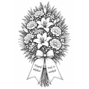 Egyedi sírcsokor 'Freedom grave bouquet'