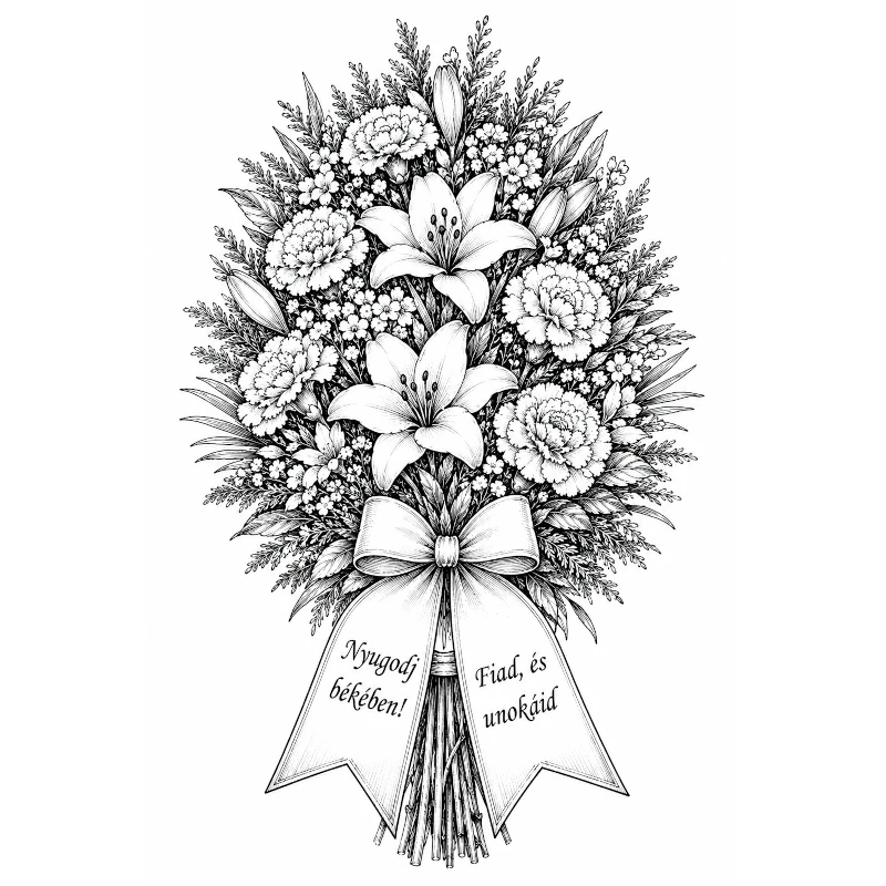 Egyedi sírcsokor 'Freedom grave bouquet'